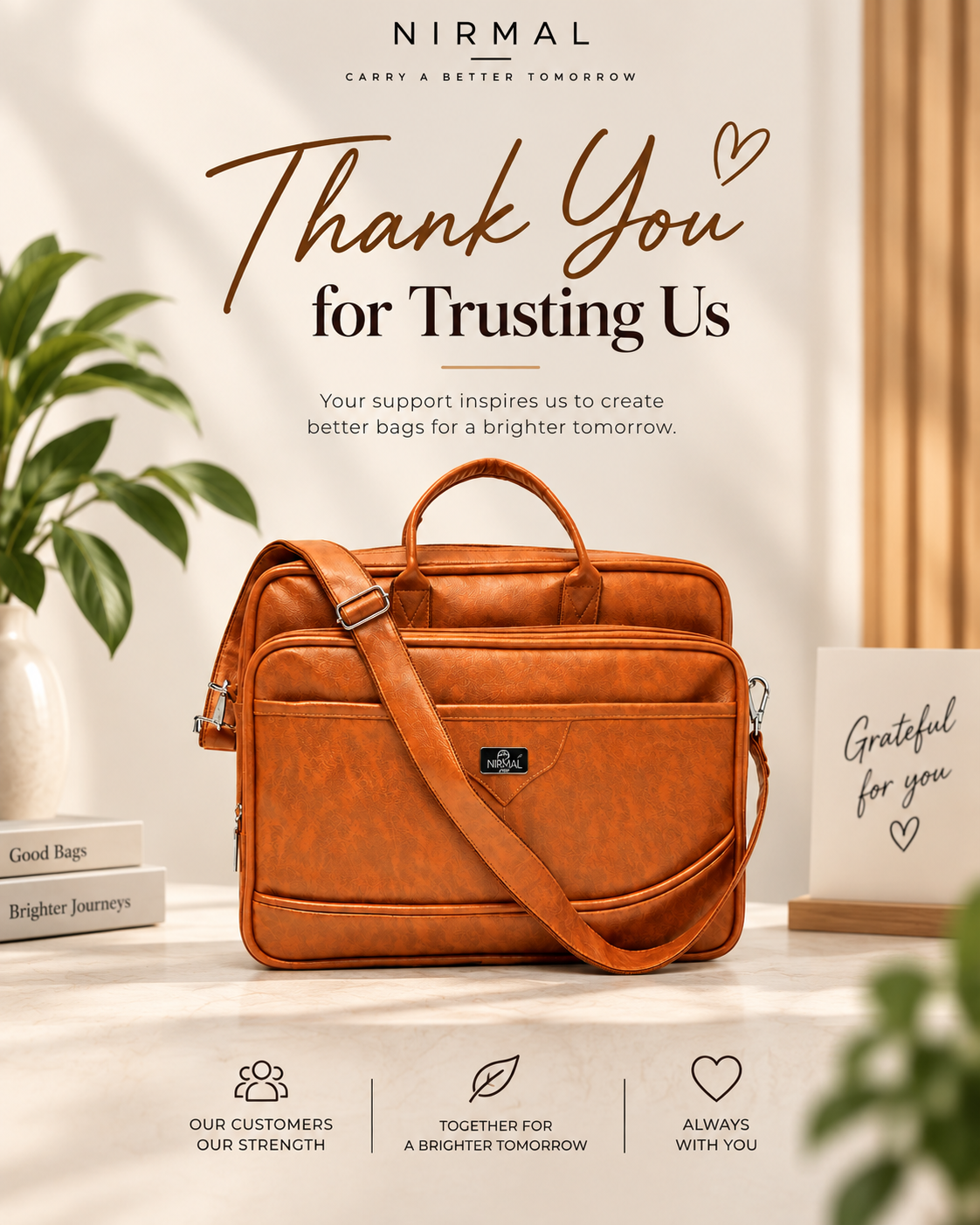 Premium Leather Laptop Messenger Bag