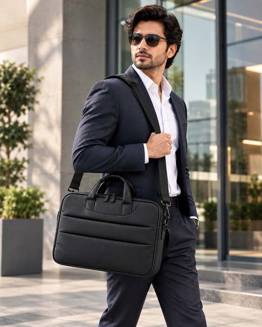 Nirmal Professional Water-Resistant Padded Laptop Briefcase