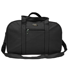 A black duffel bag