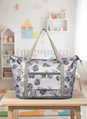 Elegant Floral Waterproof Travel Tote Bag