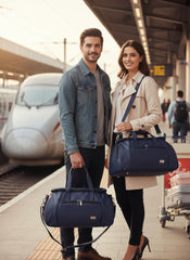 Stylish Blue Travel Duffle Bag