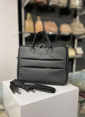 Black Premium Laptop Office Briefcase with Shoulder Strap