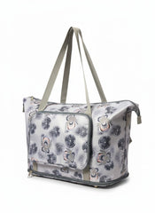 Elegant Floral Waterproof Travel Tote Bag