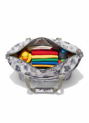 Elegant Floral Waterproof Travel Tote Bag