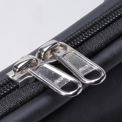 Full shot of a black briefcase-style bag.