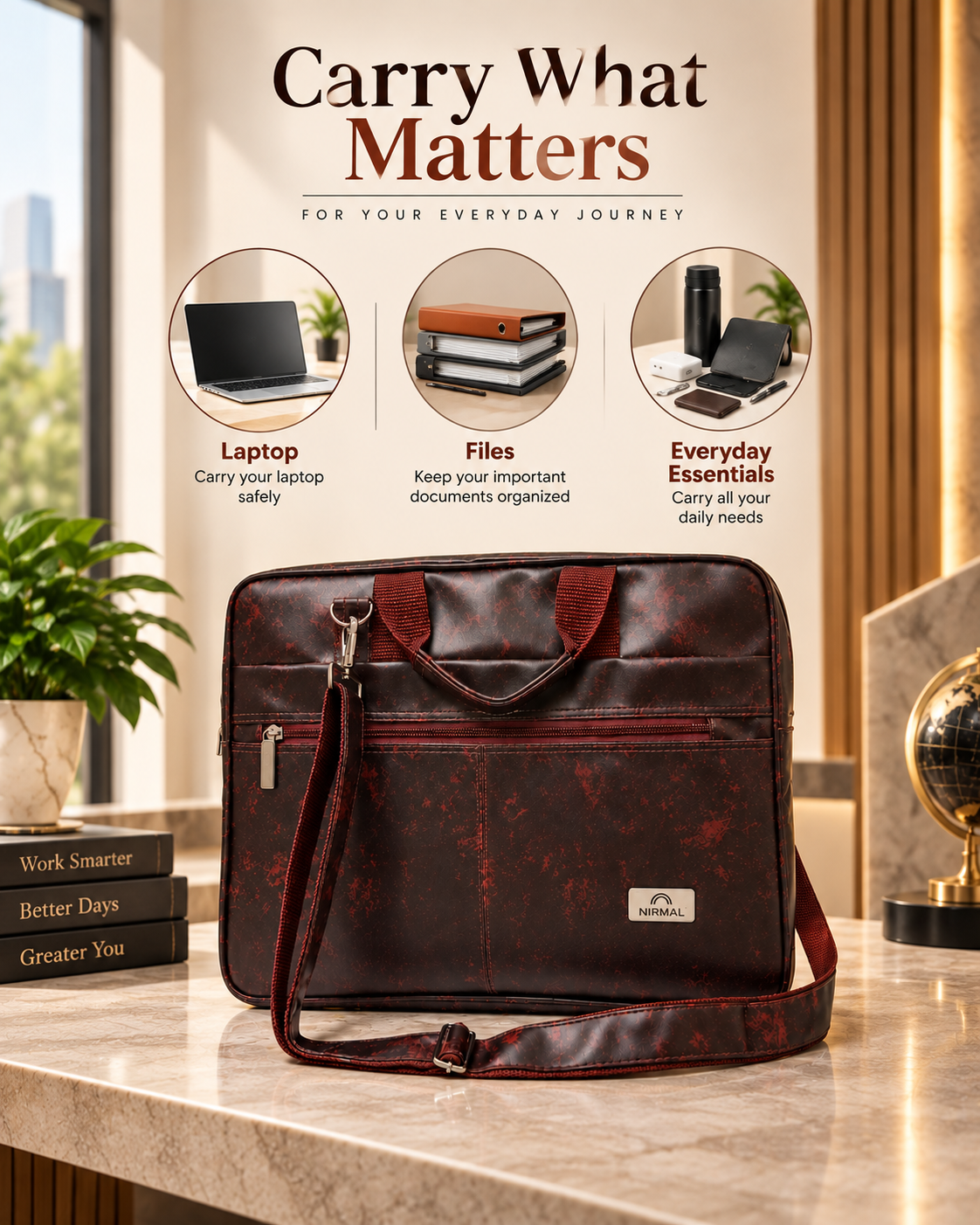 Nirmal Premium Laptop Office Bag