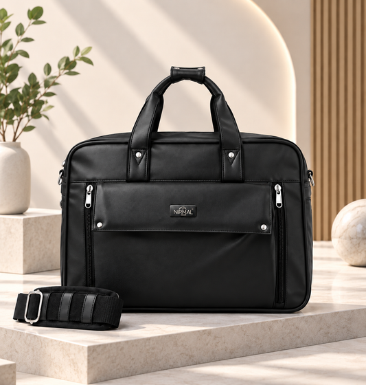 Nirmal Premium Black Laptop Bag for Men & Women