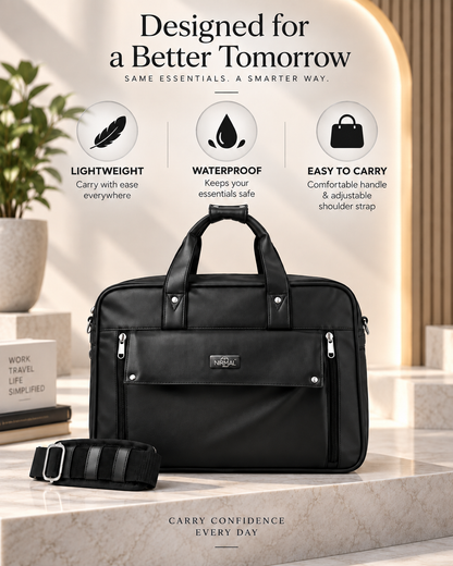 Premium Leather Laptop Briefcase