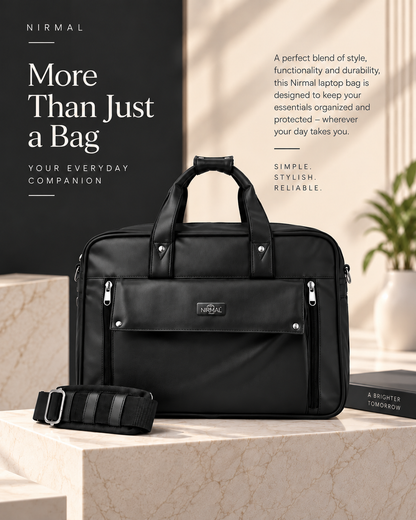 Premium Leather Laptop Briefcase
