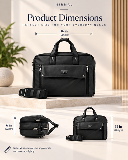 Premium Leather Laptop Briefcase