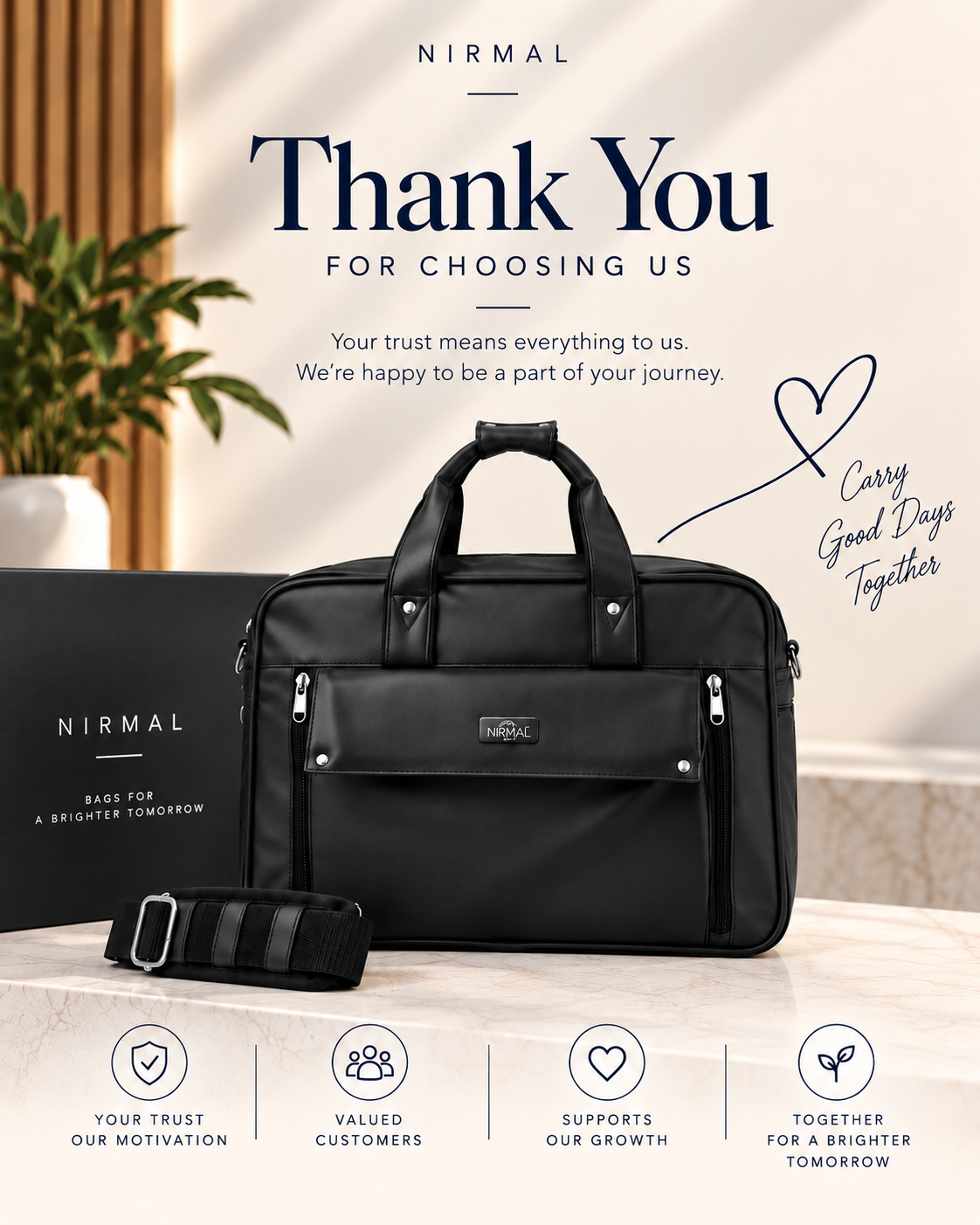 Premium Leather Laptop Briefcase