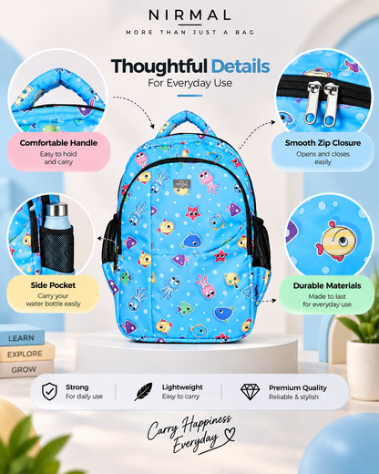 Nirmal Premium Blue Kids School Bag