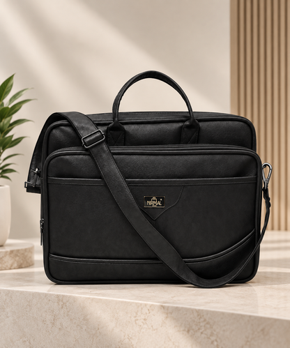 Nirmal Premium Black Laptop Office Bag