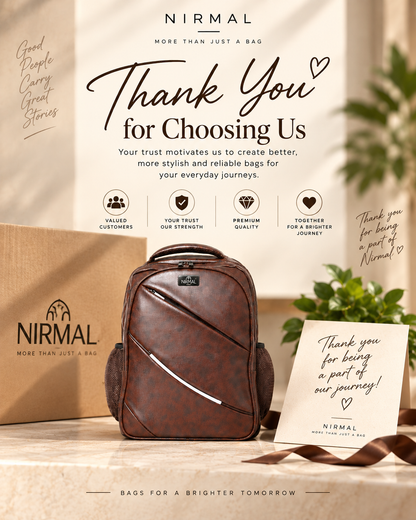 Premium Leather Laptop Backpack
