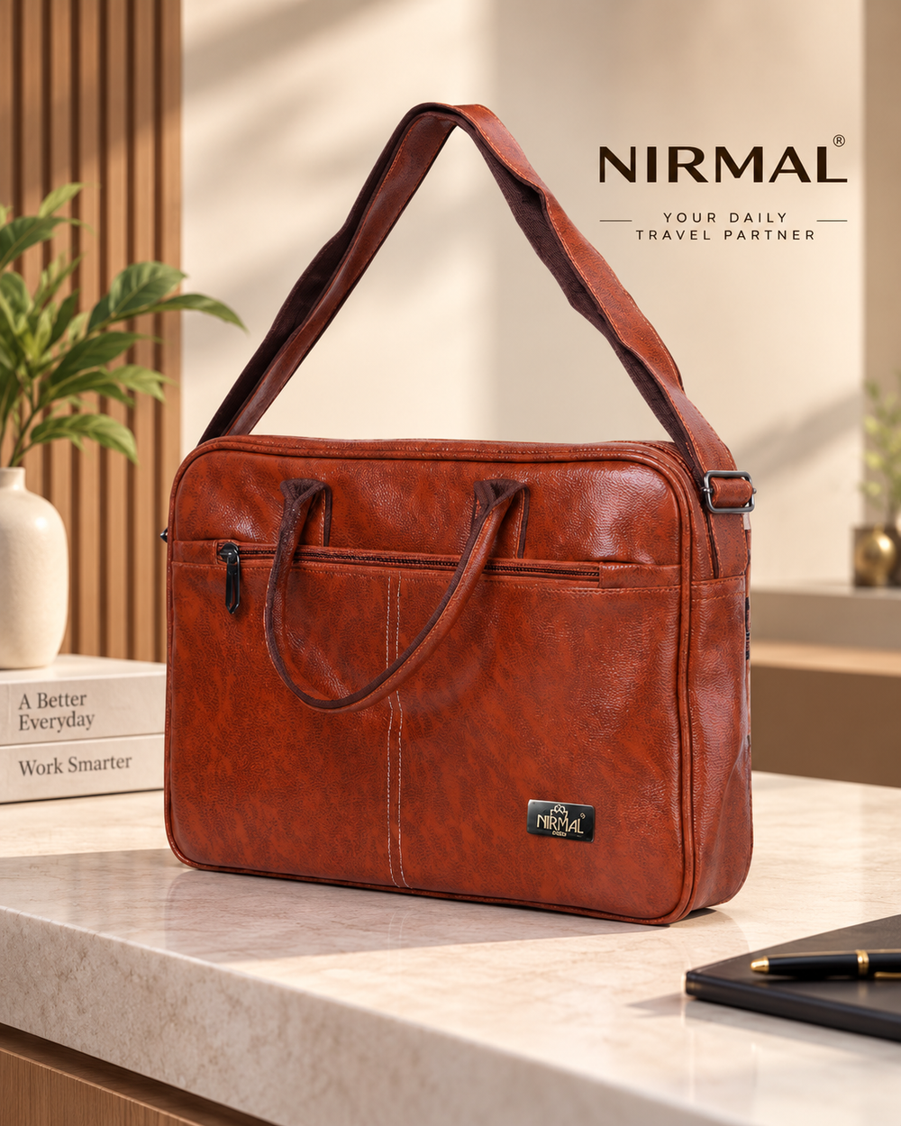 Premium Leather Office & Laptop Bag