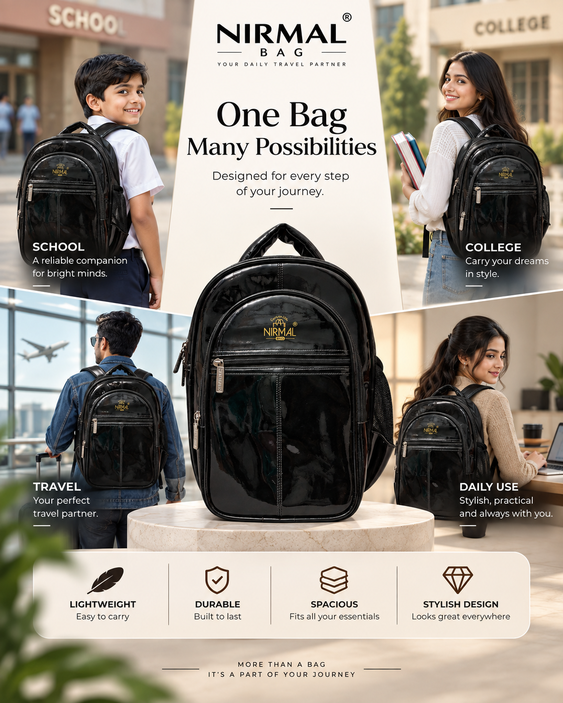 Nirmal Premium School & College Bag