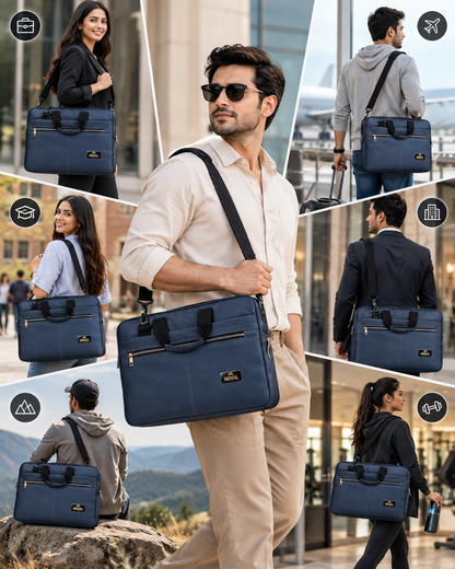 Nirmal Premium Navy Blue Laptop Bag