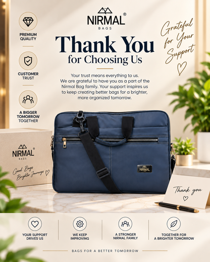 Nirmal Premium Navy Blue Laptop Bag