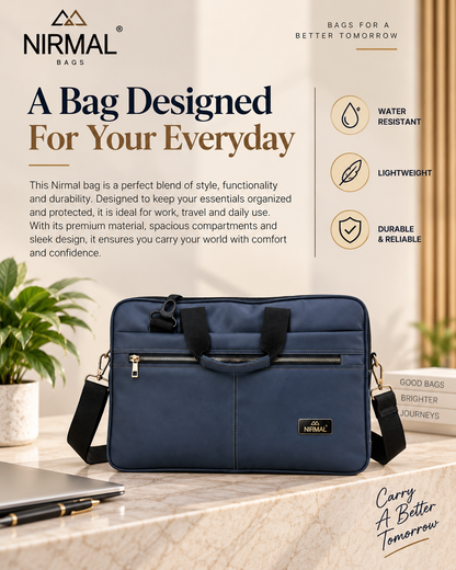 Nirmal Premium Navy Blue Laptop Bag