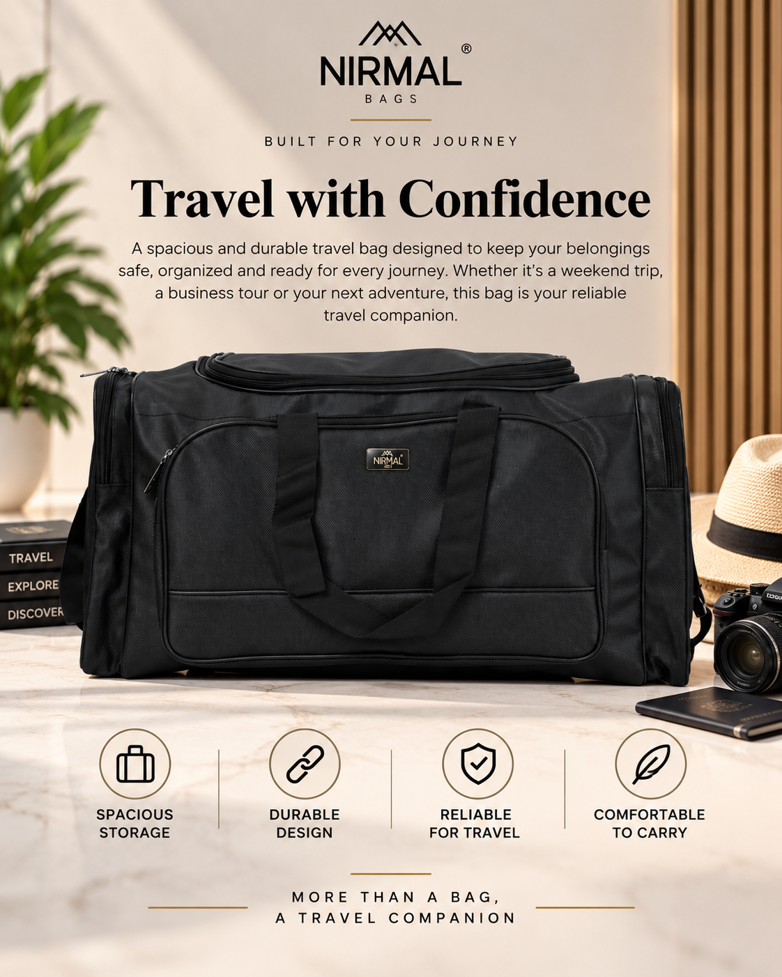 Premium Large Travel Duffel Bag