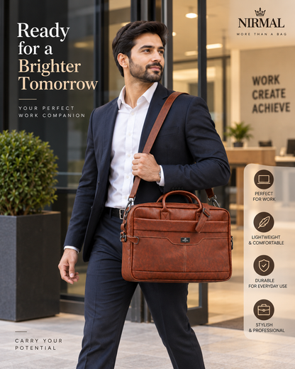 Premium Leather Office Laptop Bag
