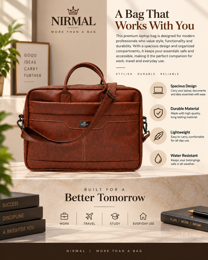 Premium Leather Office Laptop Bag