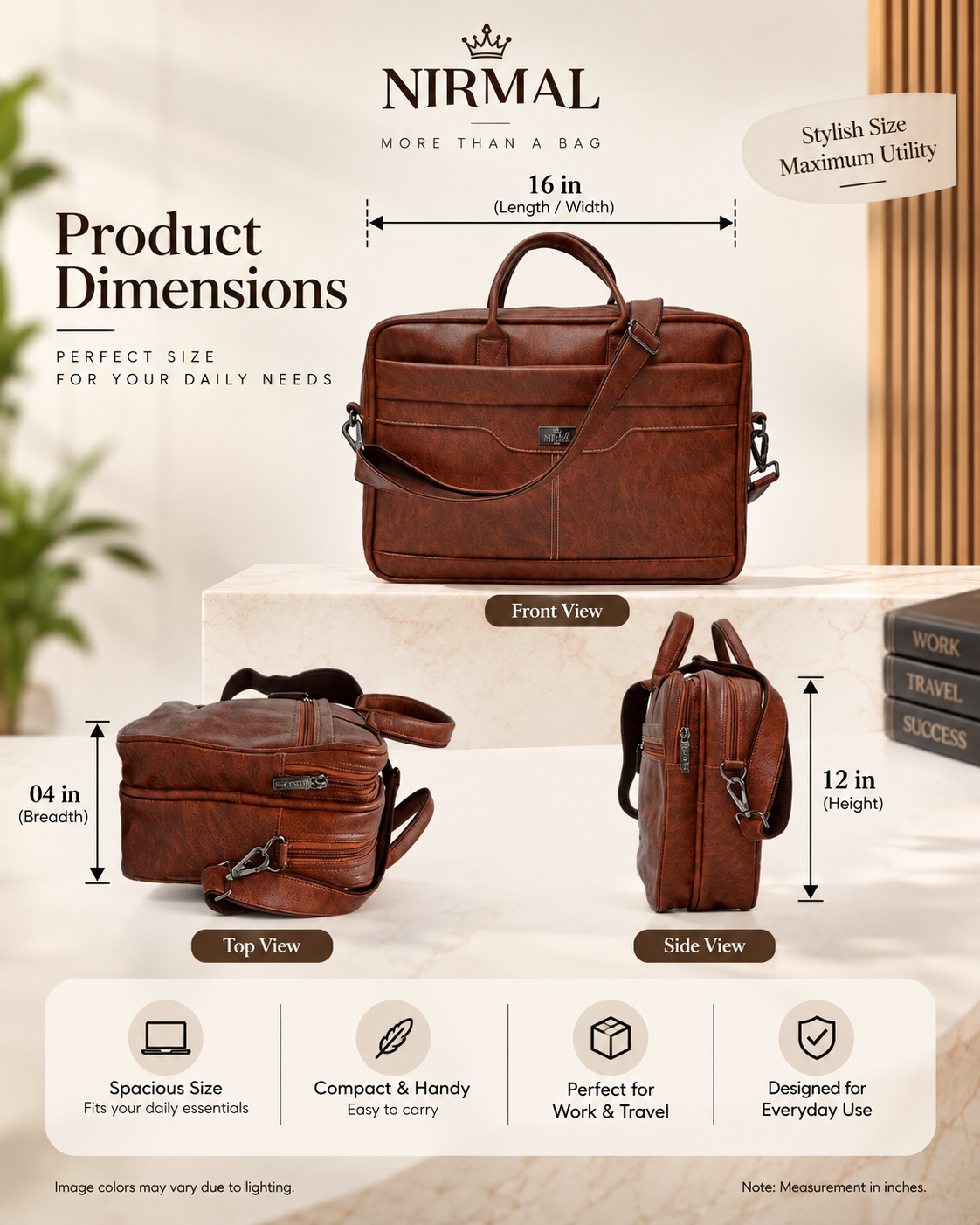 Premium Leather Office Laptop Bag