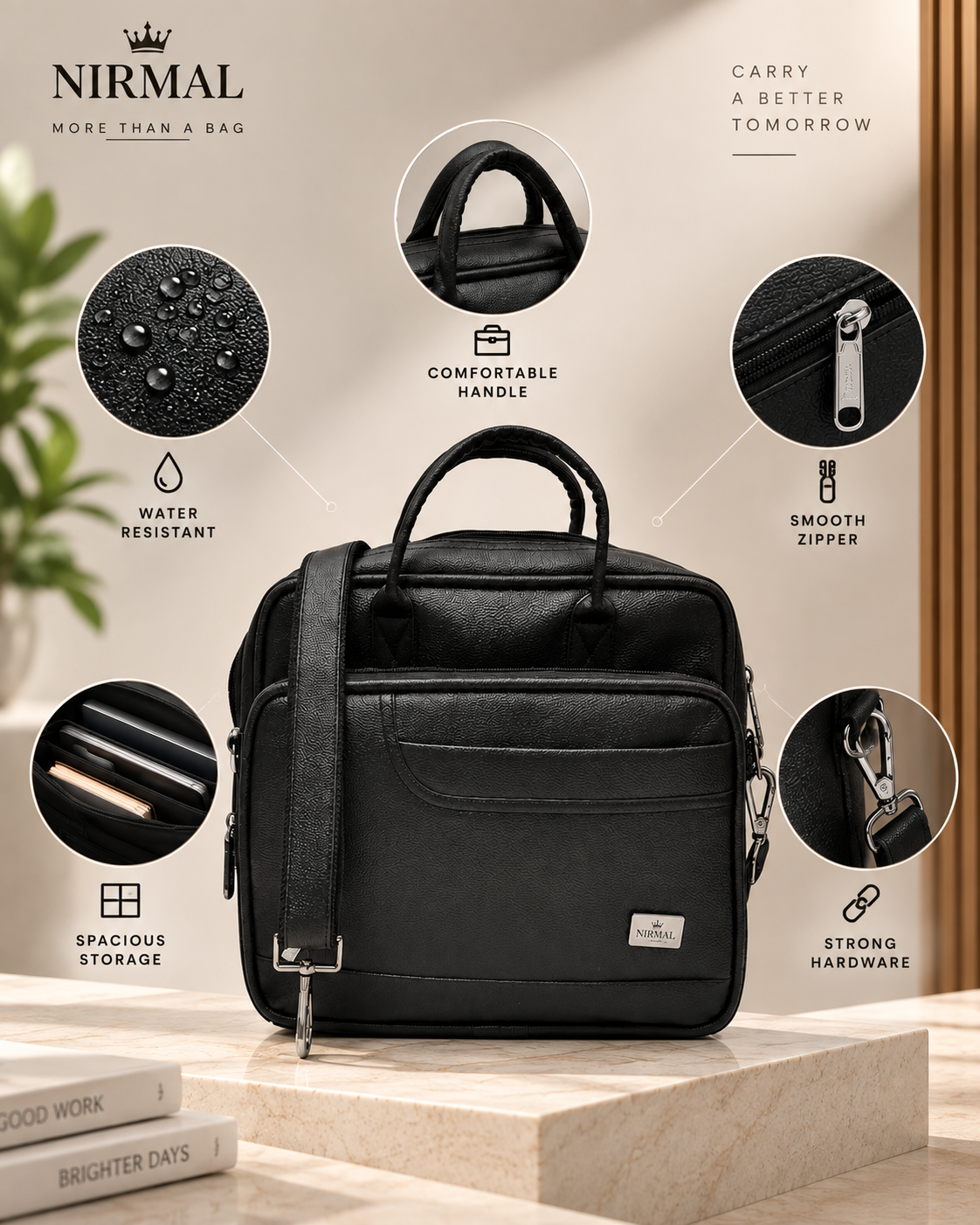 Premium Leather Laptop Office Bag
