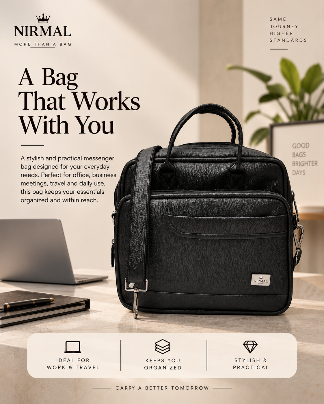 Premium Leather Laptop Office Bag