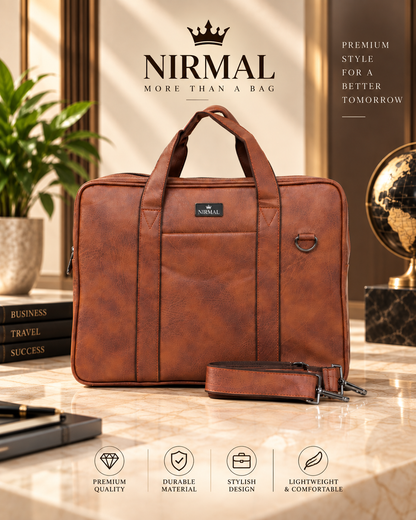 Nirmal Premium Brown Laptop Bag