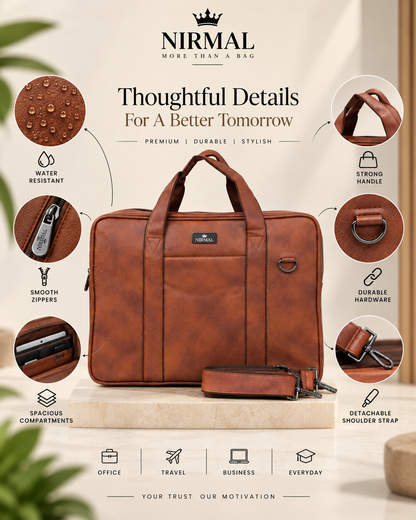 Nirmal Premium Brown Laptop Bag