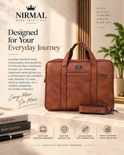 Nirmal Premium Brown Laptop Bag