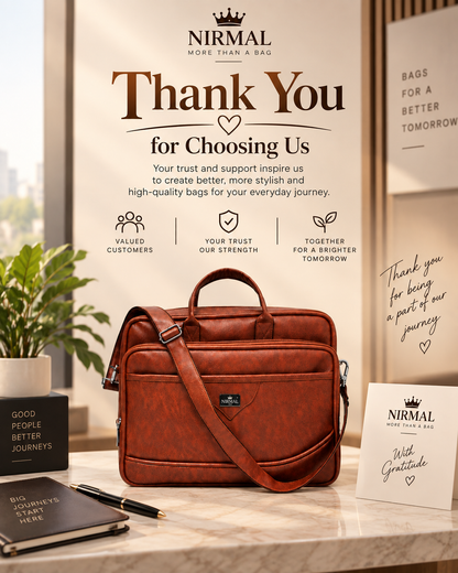 Premium Leather Laptop Messenger Bag