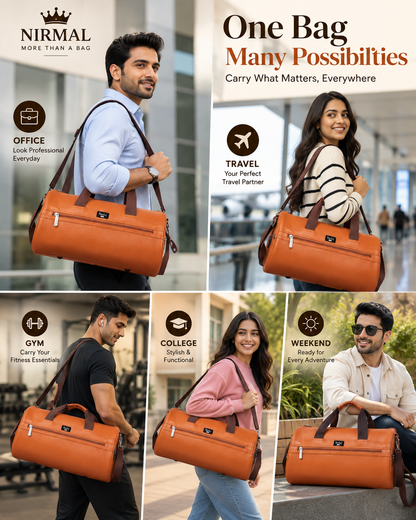 Nirmal Orange Travel Duffel Bag