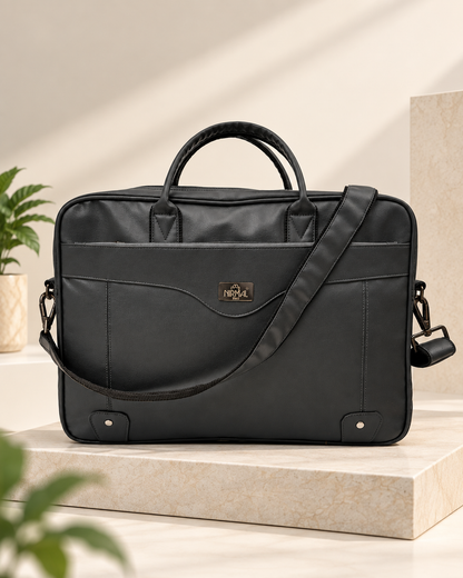 Nirmal Premium Black Laptop Office Bag