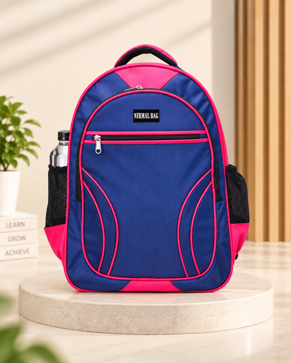 Nirmal Premium Blue & Pink School Bag