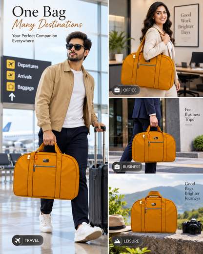 Yellow Travel Bag for Men & Women