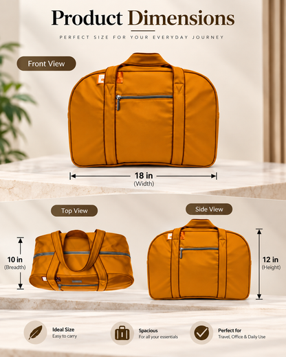 Yellow Travel Bag for Men & Women