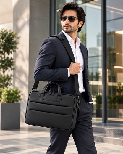 Nirmal Premium Black Laptop Office Bag