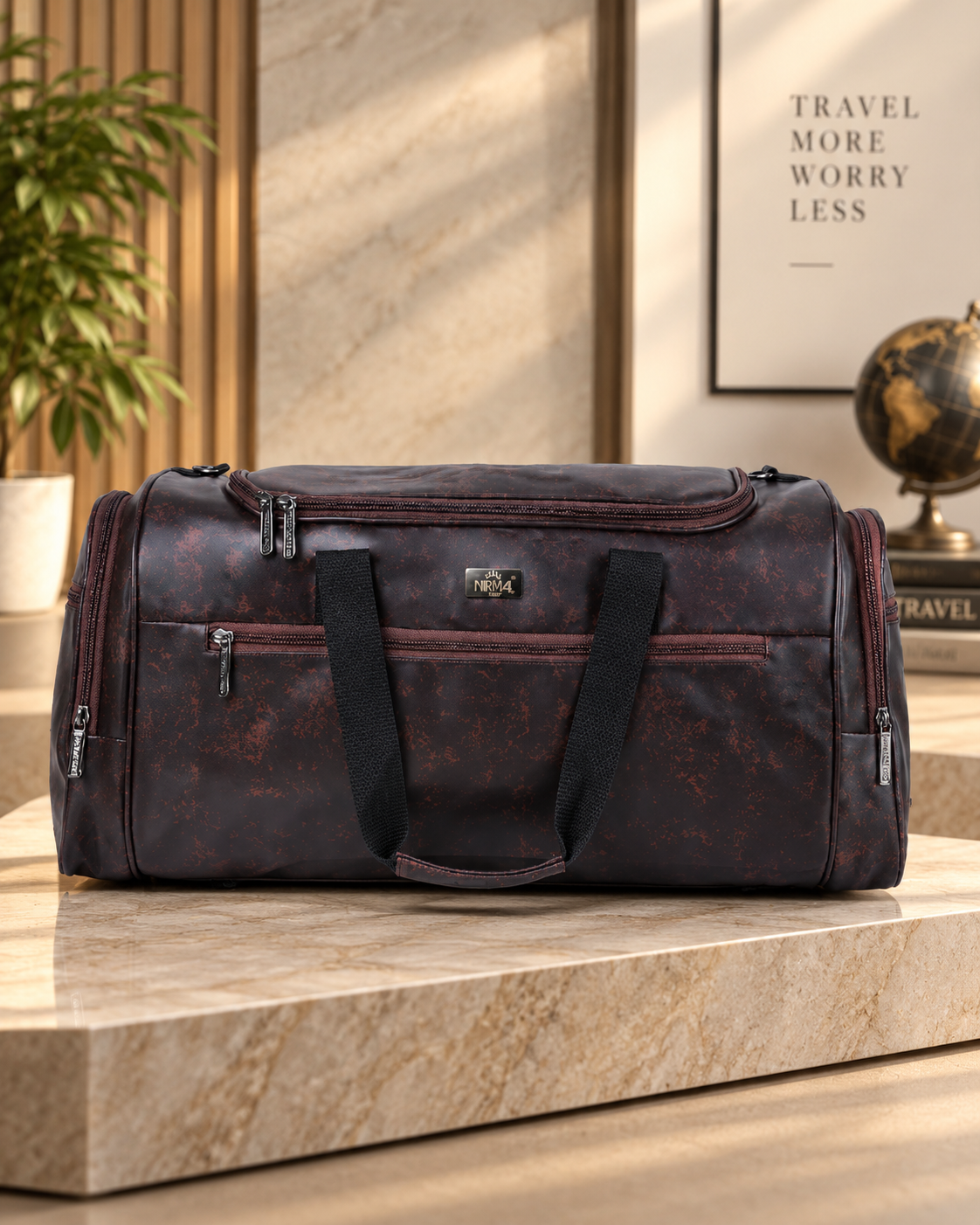 Premium Maroon Travel Duffel Bag