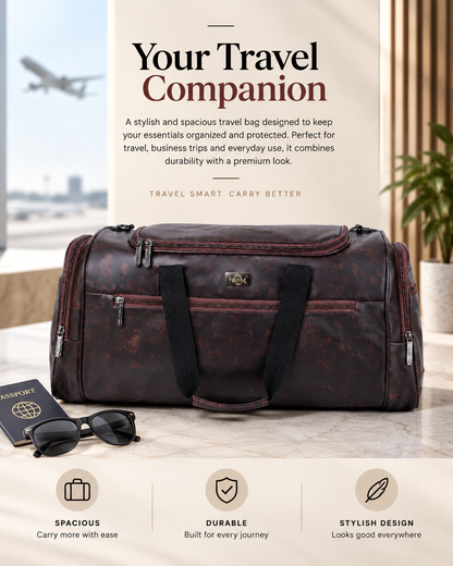 Premium Maroon Travel Duffel Bag
