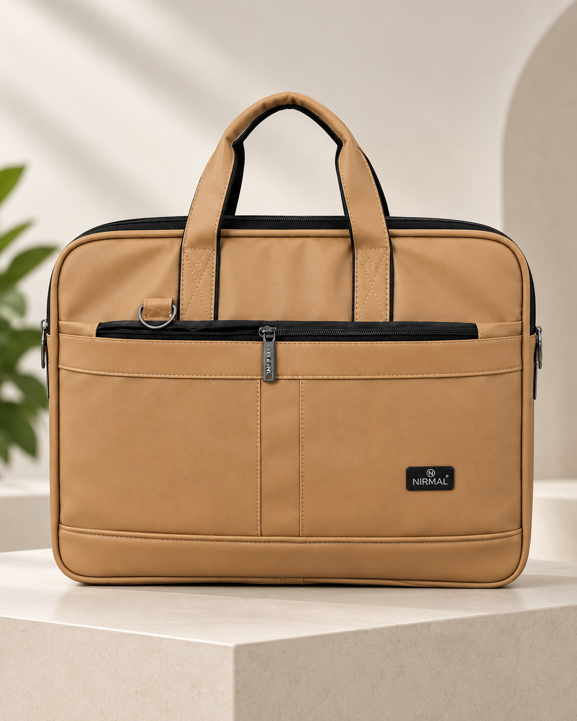 Nirmal Premium Beige Laptop Office Bag