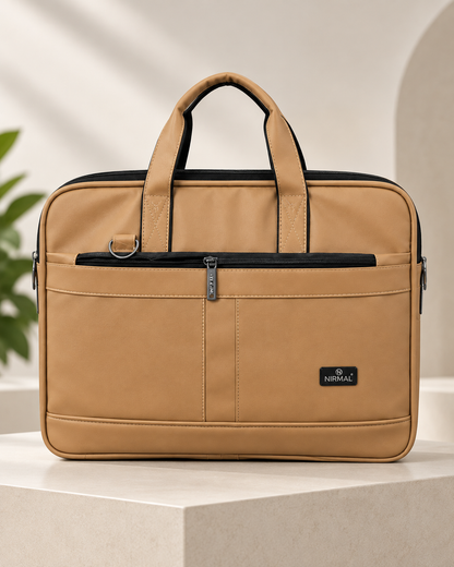 Nirmal Premium Beige Laptop Office Bag