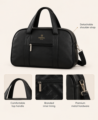 Nirmal Premium Black Travel Duffel Bag