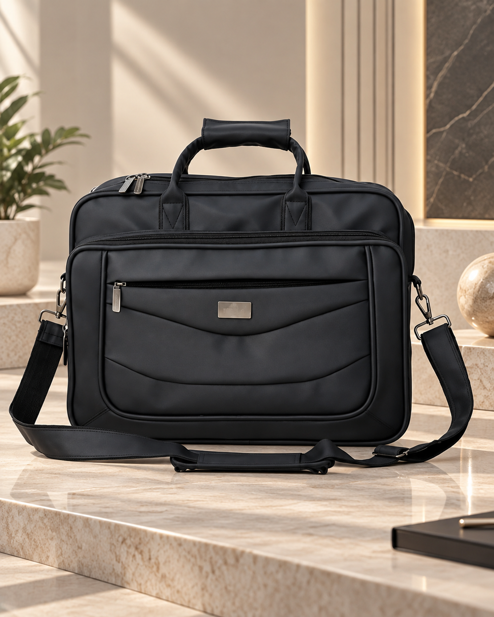 Nirmal Premium Black Laptop Office Bag