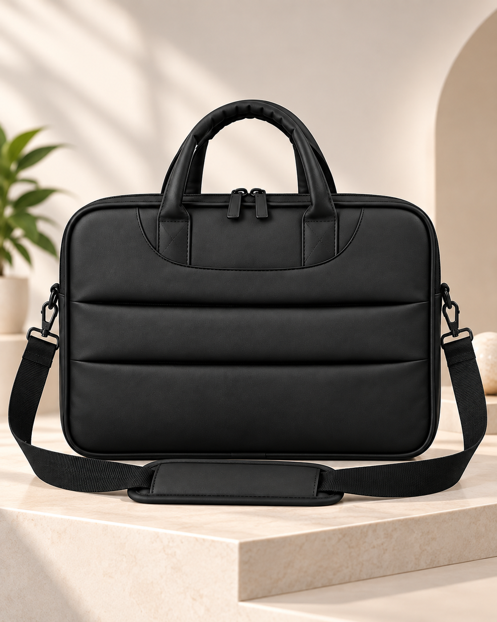 Nirmal Premium Black Laptop Office Bag