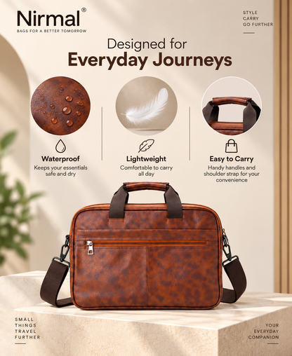 Premium Leather Laptop Messenger Bag