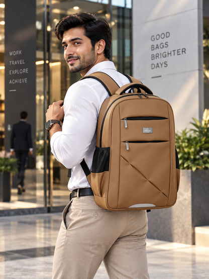 Nirmal Premium Beige Laptop Backpack