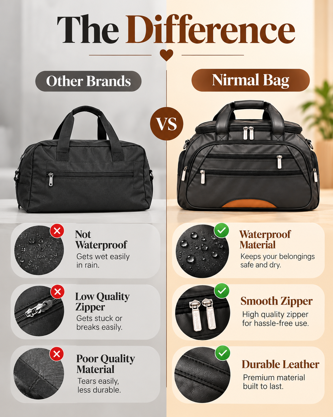 Nirmal Premium Waterproof Travel Bag