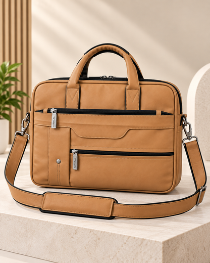 Nirmal Premium Beige Laptop Office Bag